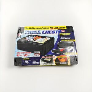 Chill Chest Cooler As Seen On TV Collapsible 41Qt Lightweight Foldable Black NEW